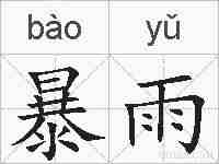 暴雨的拼音
