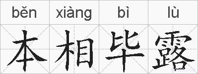本相毕露的拼音