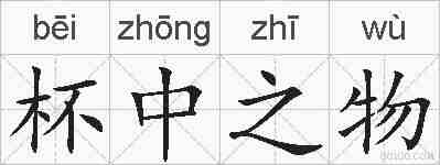 杯中之物的拼音