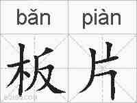 板片的拼音