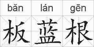 板蓝根的拼音