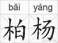 柏杨的拼音