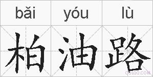 柏油路的拼音