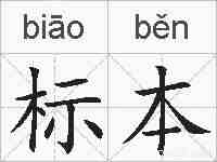 标本的拼音