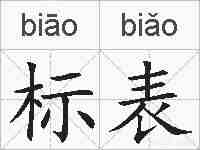 标表的拼音