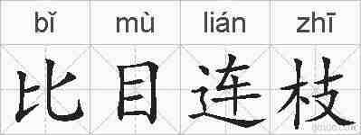 比目连枝的拼音