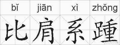 比肩系踵的拼音