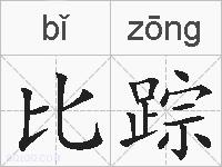 比踪的拼音