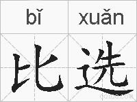 比选的拼音