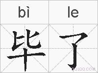 毕了的拼音