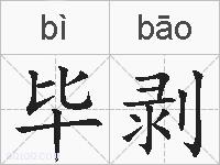 毕剥的拼音
