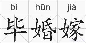 毕婚嫁的拼音