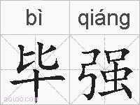 毕强的拼音