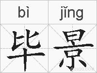 毕景的拼音
