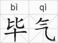 毕气的拼音