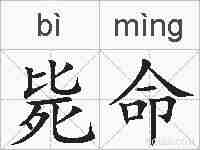 毙命的拼音