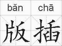 版插的拼音