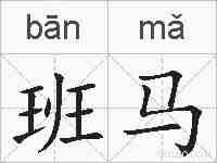 班马的拼音