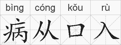 病从口入的拼音