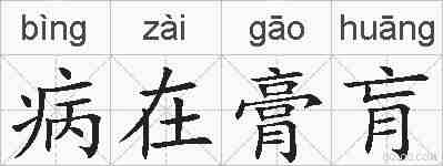 病在膏肓的拼音