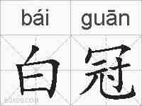 白冠的拼音