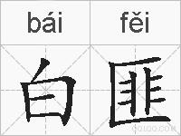 白匪的拼音