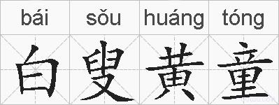 白叟黄童的拼音