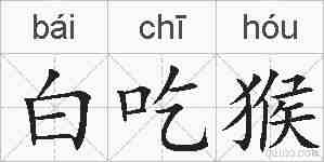 白吃猴的拼音