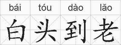 白头到老的拼音