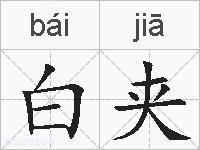 白夹的拼音