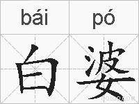 白婆的拼音