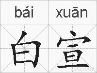 白宣的拼音