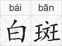 白斑的拼音