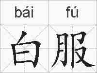 白服的拼音