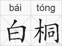 白桐的拼音