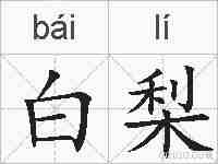 白梨的拼音
