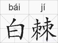 白棘的拼音