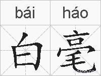 白毫的拼音
