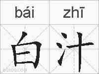 白汁的拼音