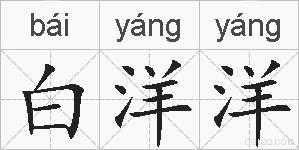 白洋洋的拼音
