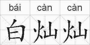 白灿灿的拼音