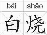 白烧的拼音