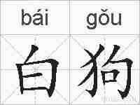 白狗的拼音