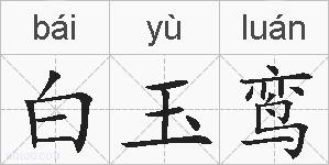 白玉鸾的拼音