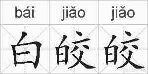 白皎皎的拼音
