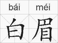 白眉的拼音