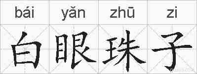 白眼珠子的拼音