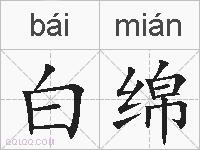 白绵的拼音