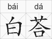 白荅的拼音