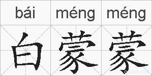白蒙蒙的拼音